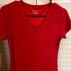 Women Lightweight red short sleeve top
